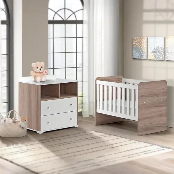 Lunar Baby Cot and Compactum Room Setting