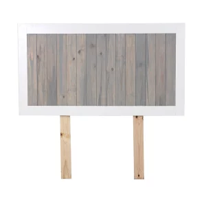 Queen Stanford Headboard - White & Grey - Front