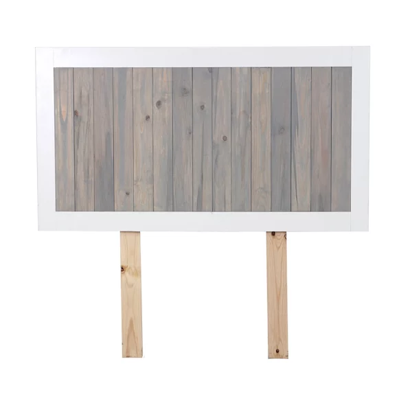Queen Stanford Headboard - White & Grey - Front