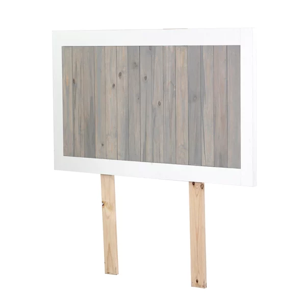 Queen Stanford Headboard - White & Grey - Side