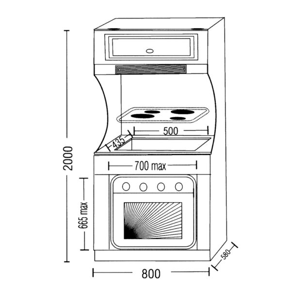 3 In One Undercounter - Raw - Budget Kitchen