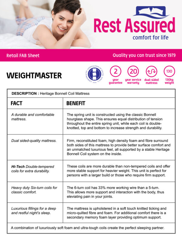Rest Assured - Weightmaster - Mattress