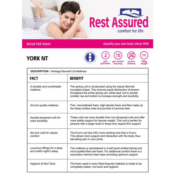 Rest Assured - York - Mattress