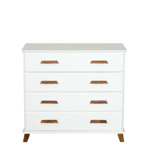 Zia - Chest Of Drawer - 4 Drawer - White and Protea Brown