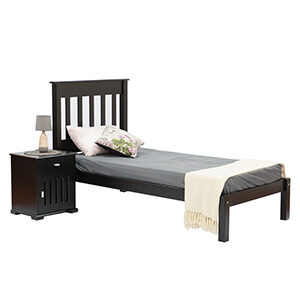 Single Arizona Bed with Pedestal Black