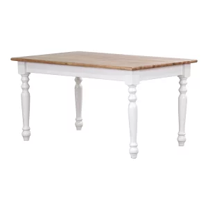1500x900 Turned Leg Table White and Oregon