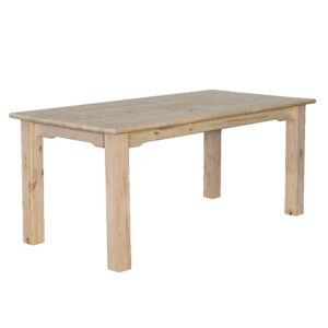 1800x900 Table With Thick Square Legs - Raw