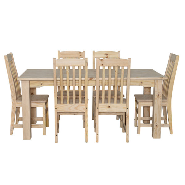 7 Piece 1800x900 table and chairs - raw