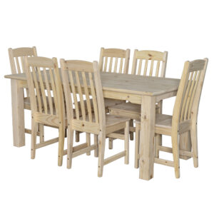 7 Piece Table and Cahirs - 1800 Square legs