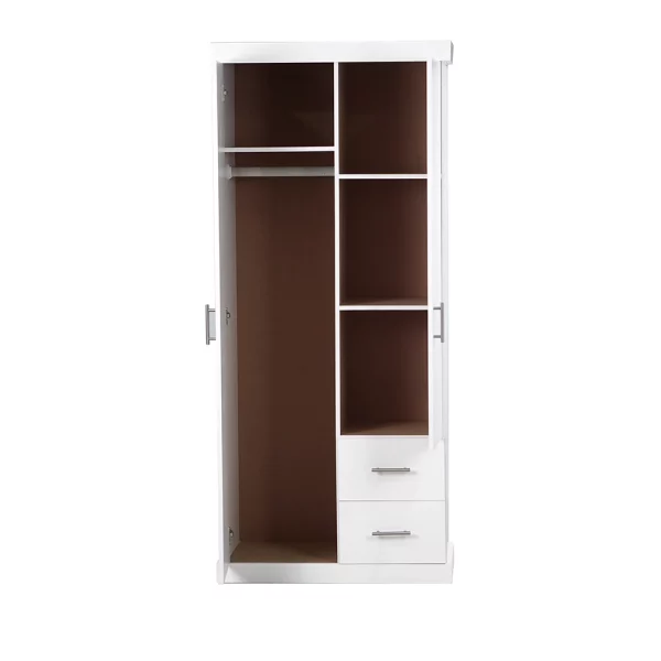 Duke Wardrobe 2 Door 2 Drawer - Open