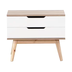 Davenport 2 Drawer Pedestal - White & Sahara