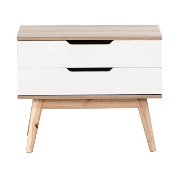 Davenport 2 Drawer Pedestal - White & Sahara