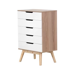 5 Dr Davenport Chest - White and Sahara - side